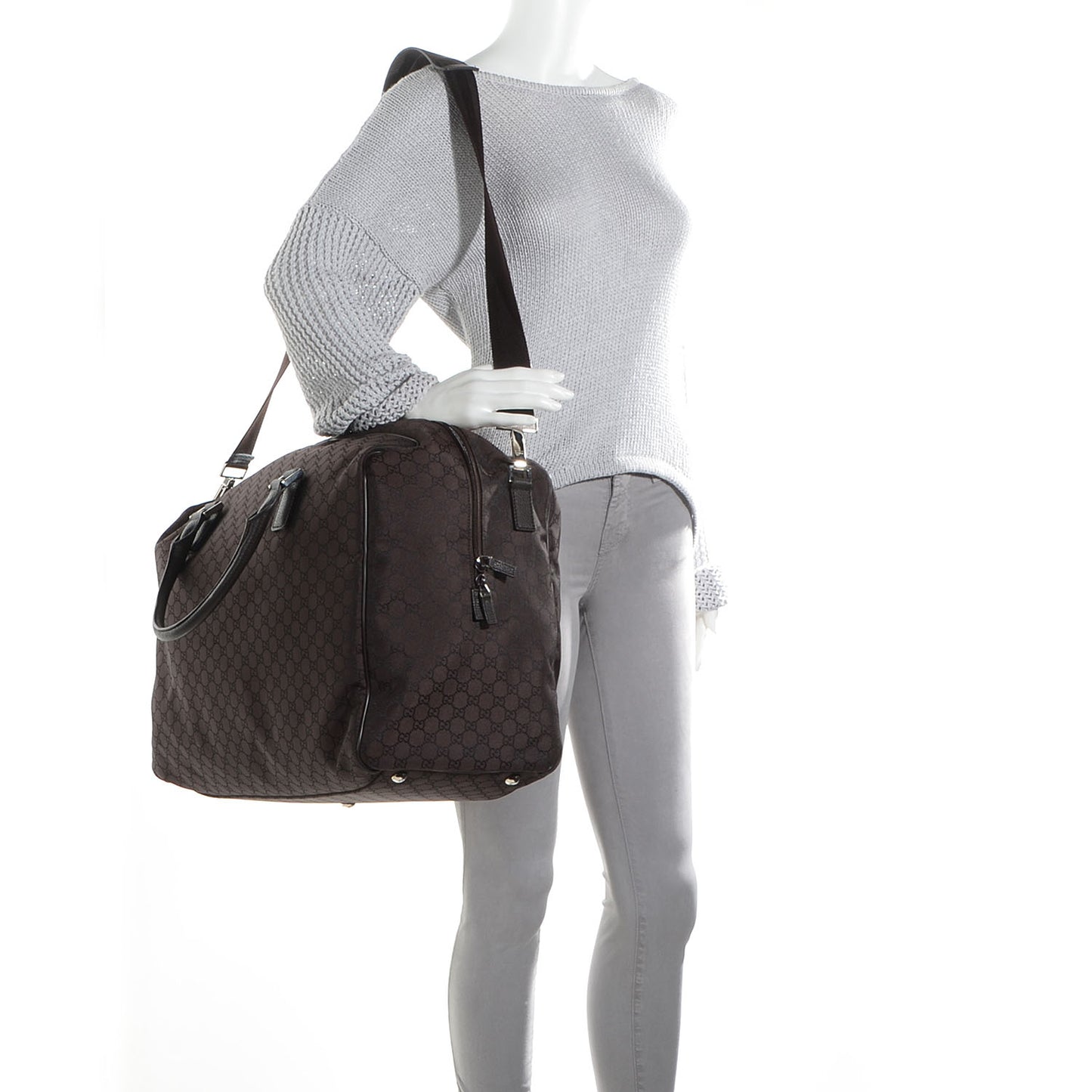 Nylon Monogram Large Carry On Duffle Dark Brown