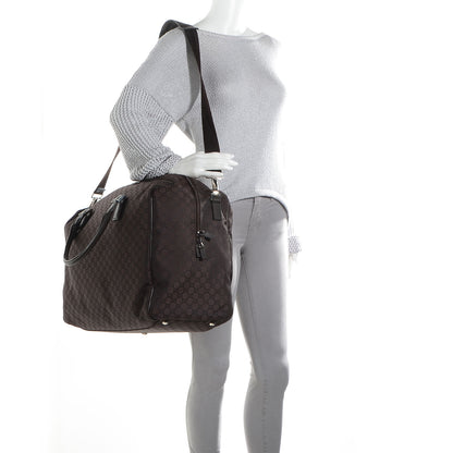 Gucci Nylon Monogram Large Carry On Duffle Dark Brown 2 of 7