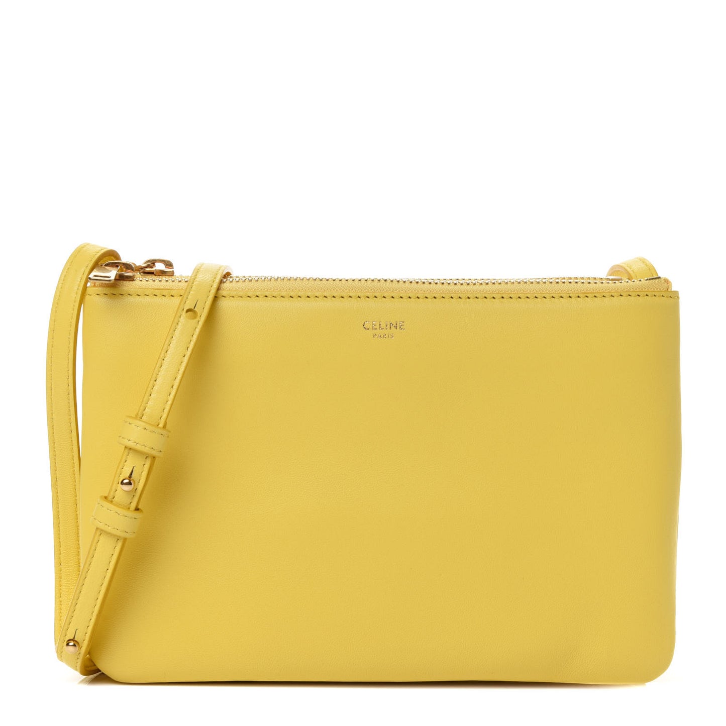 Lambskin Small Trio Crossbody Bag Citron