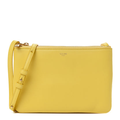 Celine Lambskin Small Trio Crossbody Bag Citron 1 of 4