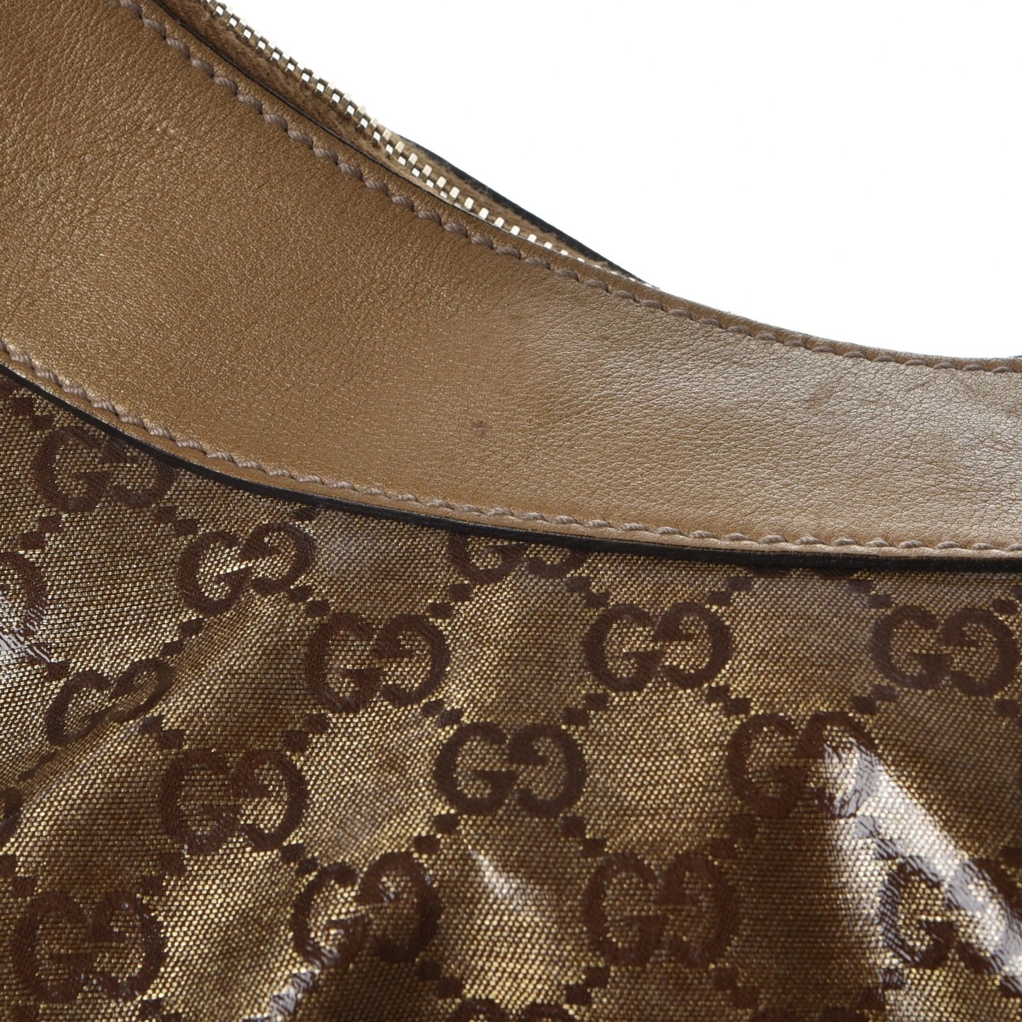 Crystal Monogram Large D Gold Hobo Gold