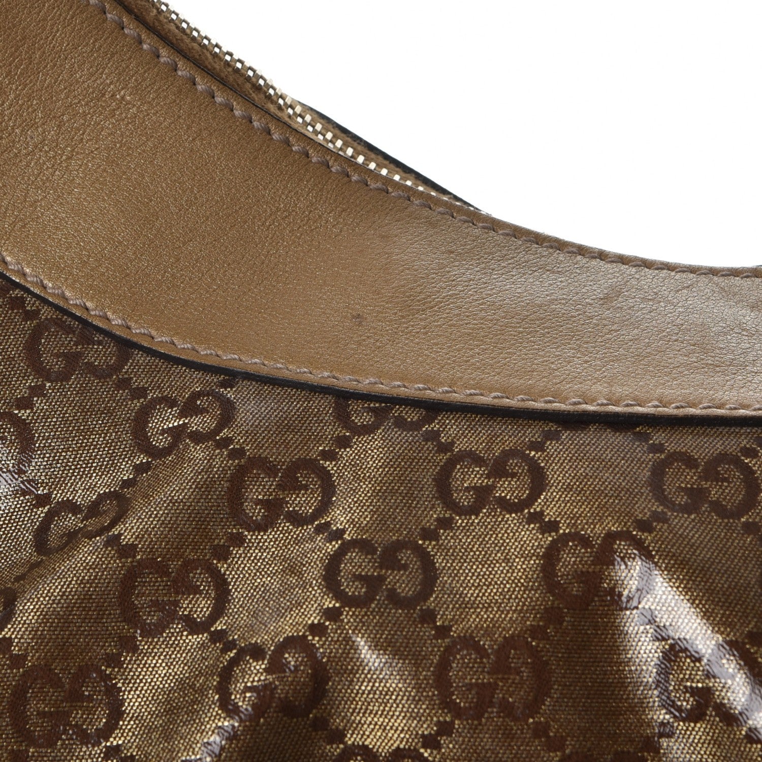 Gucci Crystal Monogram Large D Gold Hobo Gold 12 of 18