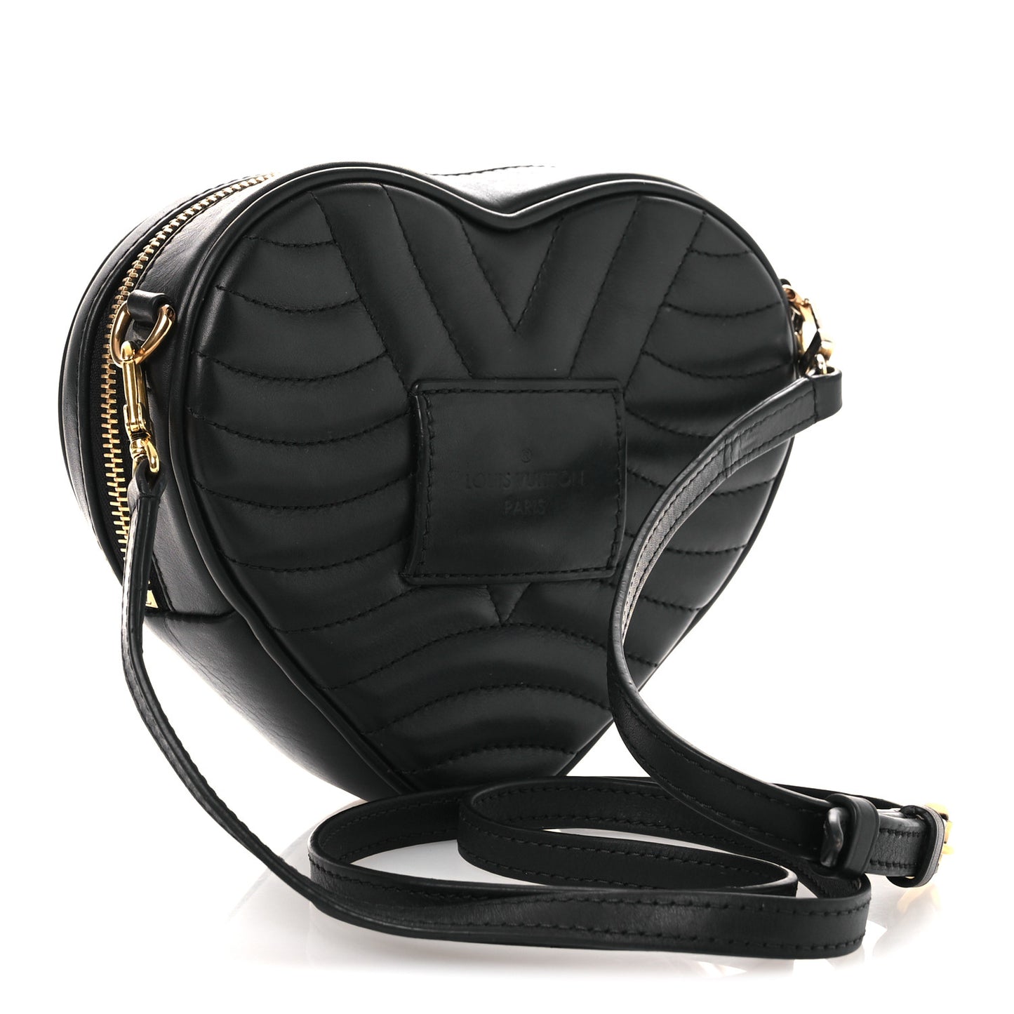 Calfskin New Wave Heart Bag Black