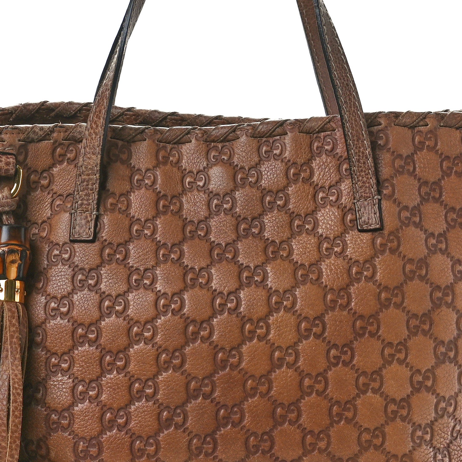 Gucci Guccissima Bamboo Tassel Medium Tote Brown 8 of 12
