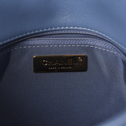 Chanel Lambskin Quilted Medium 19 Flap Blue 8 of 10