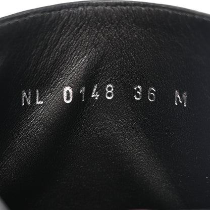 Louis Vuitton Calfskin Monogram Wonderland Flat Ranger Boots 36 Black Red White 8 of 15