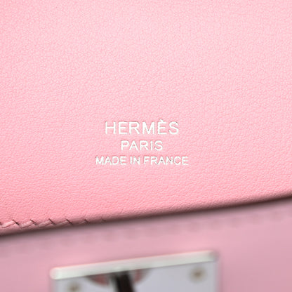 Hermes Swift Kelly Cut Clutch Pochette Rose Sakura 6 of 8