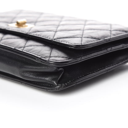 Chanel Aged Calfskin Quilted Reissue Wallet On Chain WOC Black 10 of 11