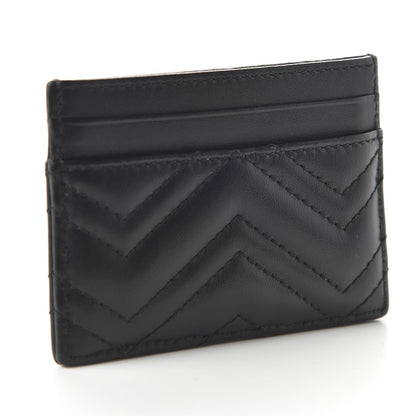 Gucci Calfskin Matelasse GG Marmont Card Holder Black 3 of 8