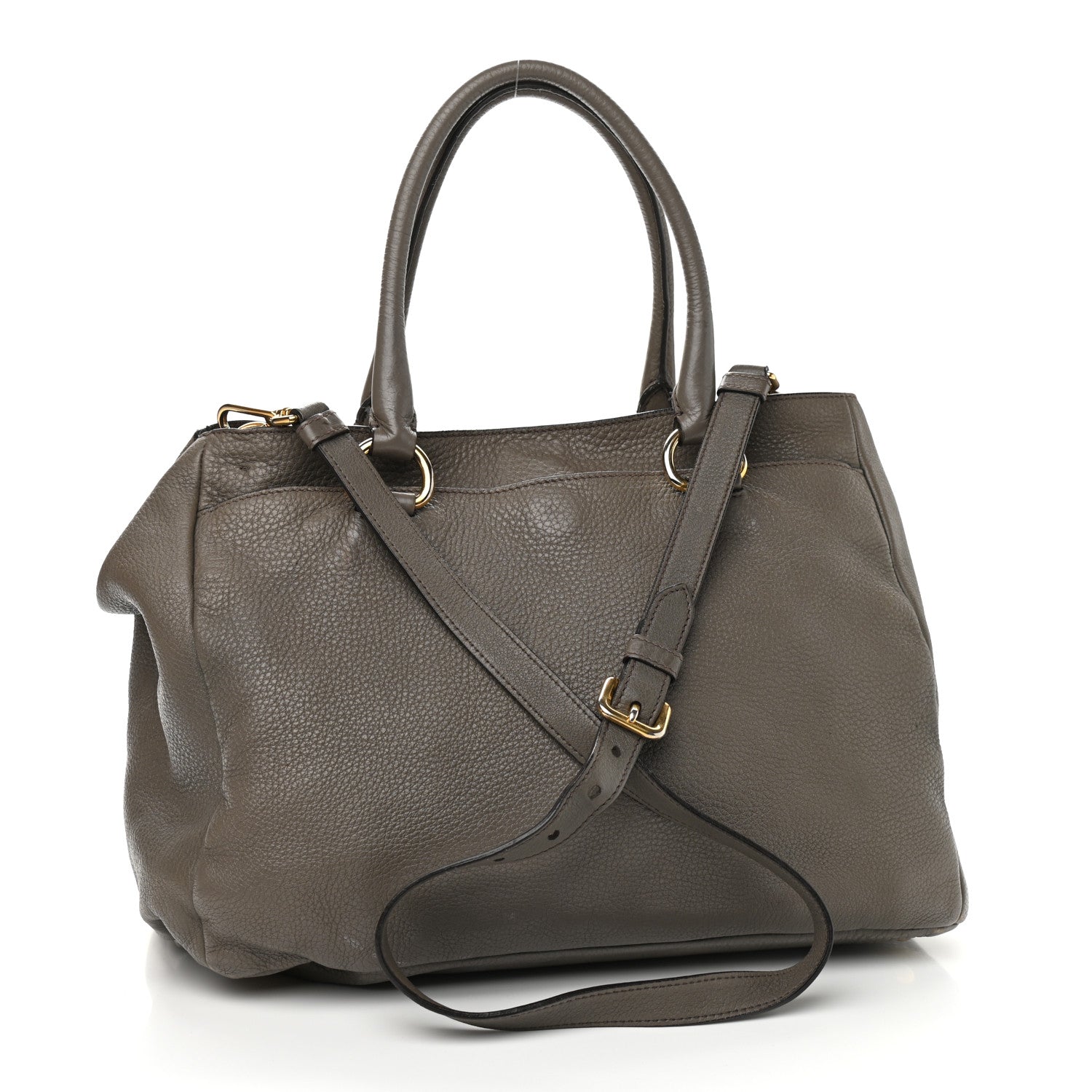 Prada Vitello Daino Tote Argilla 2 of 19