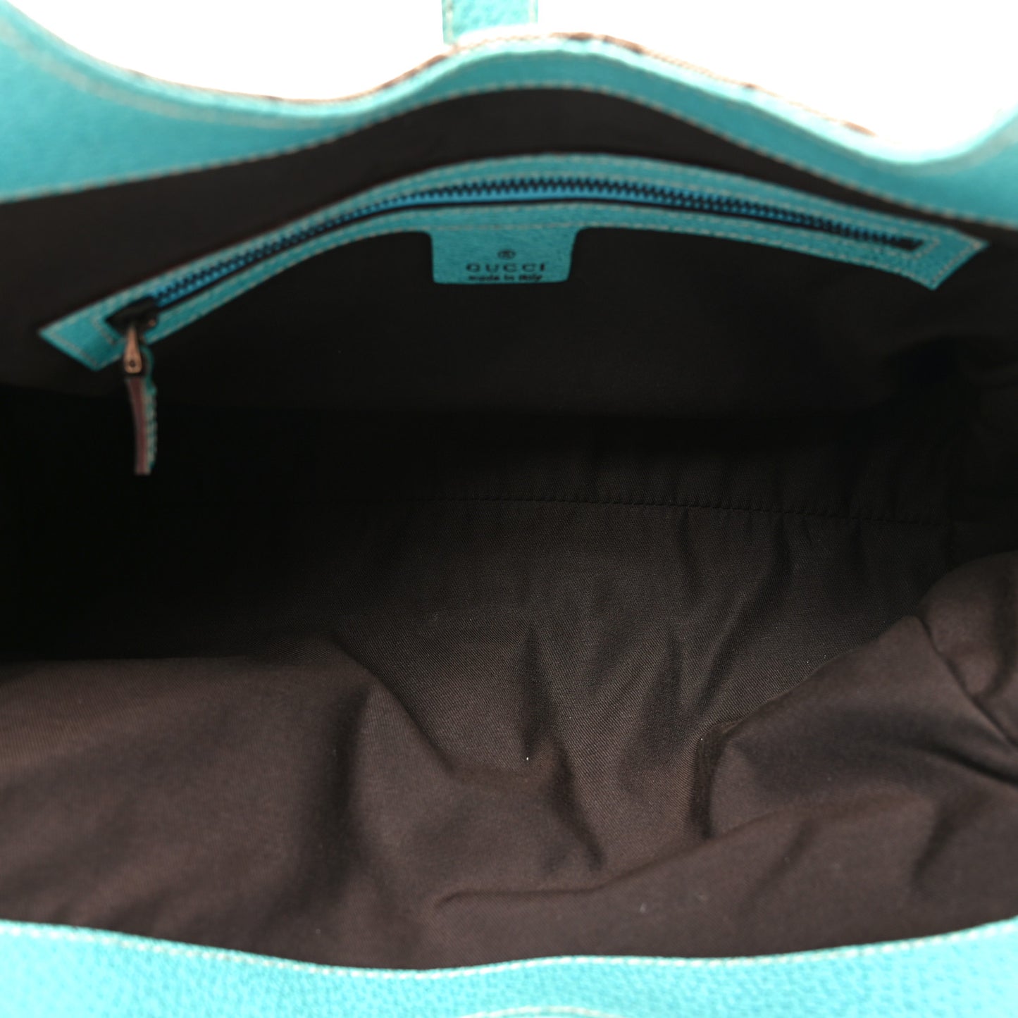 Monogram Calfskin Large Bardot Shoulder Bag Turquoise