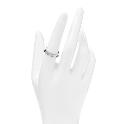 Cartier 18K White Gold 3.5mm LOVE Wedding Band Ring 57 8 2 of 6