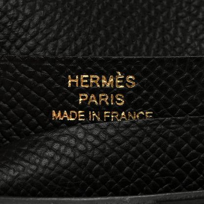 Hermes Epsom Bearn Compact Wallet Black 6 of 7