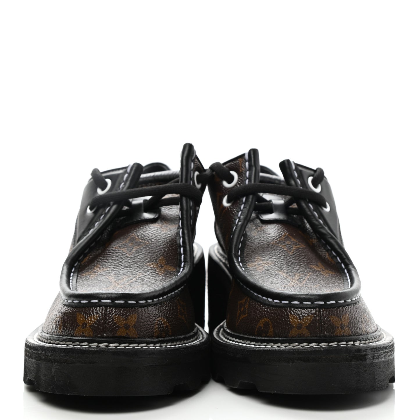 Monogram Calfskin Beaubourg Platform Derby Shoes 40 Brown