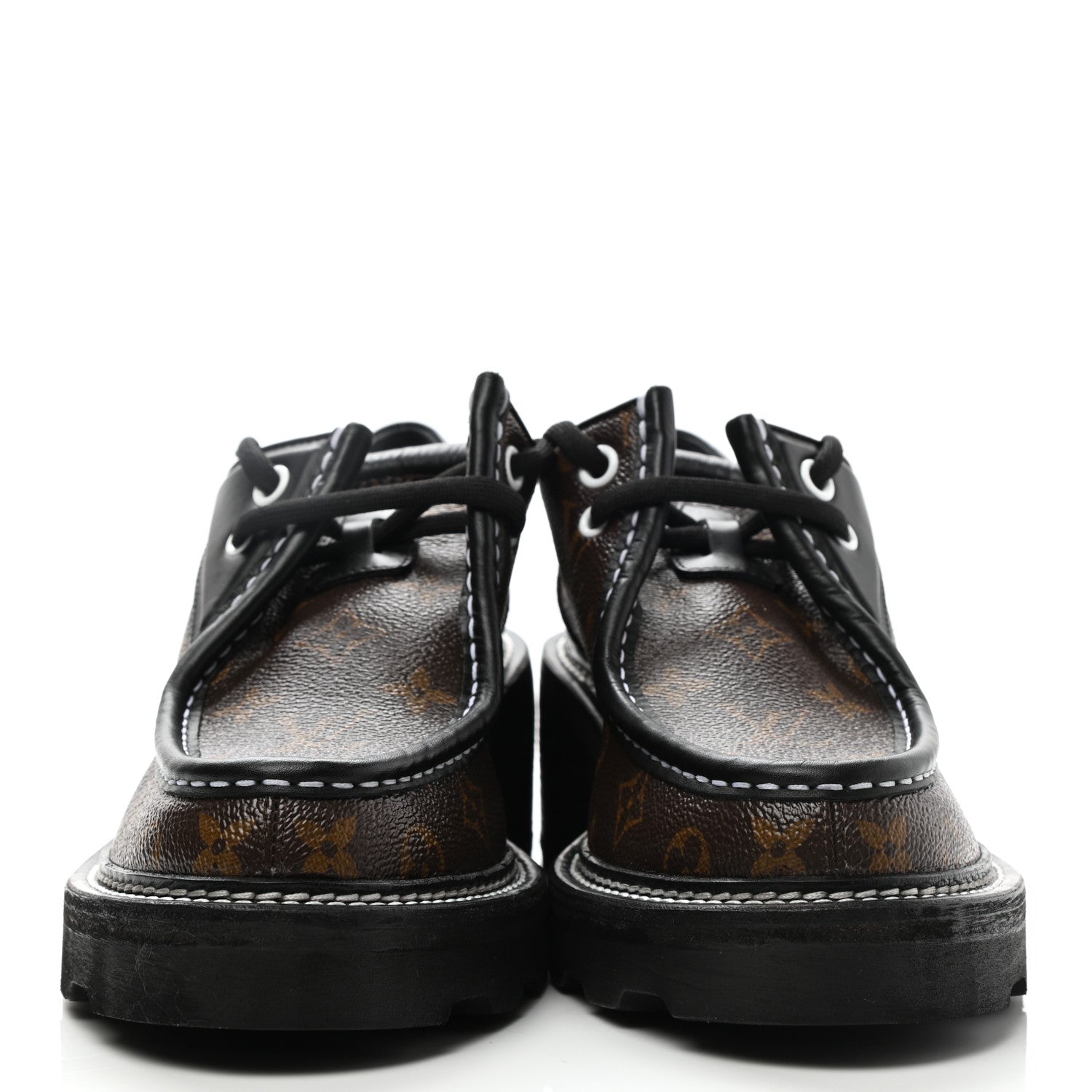 Louis Vuitton Monogram Calfskin Beaubourg Platform Derby Shoes 40 Brown 2 of 9