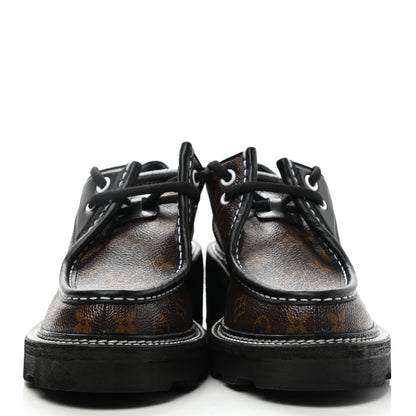 Louis Vuitton Monogram Calfskin Beaubourg Platform Derby Shoes 40 Brown 2 of 9