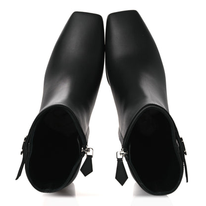 Hermes Calfskin Hommage Ankle Boots 37.5 Black 2 of 12