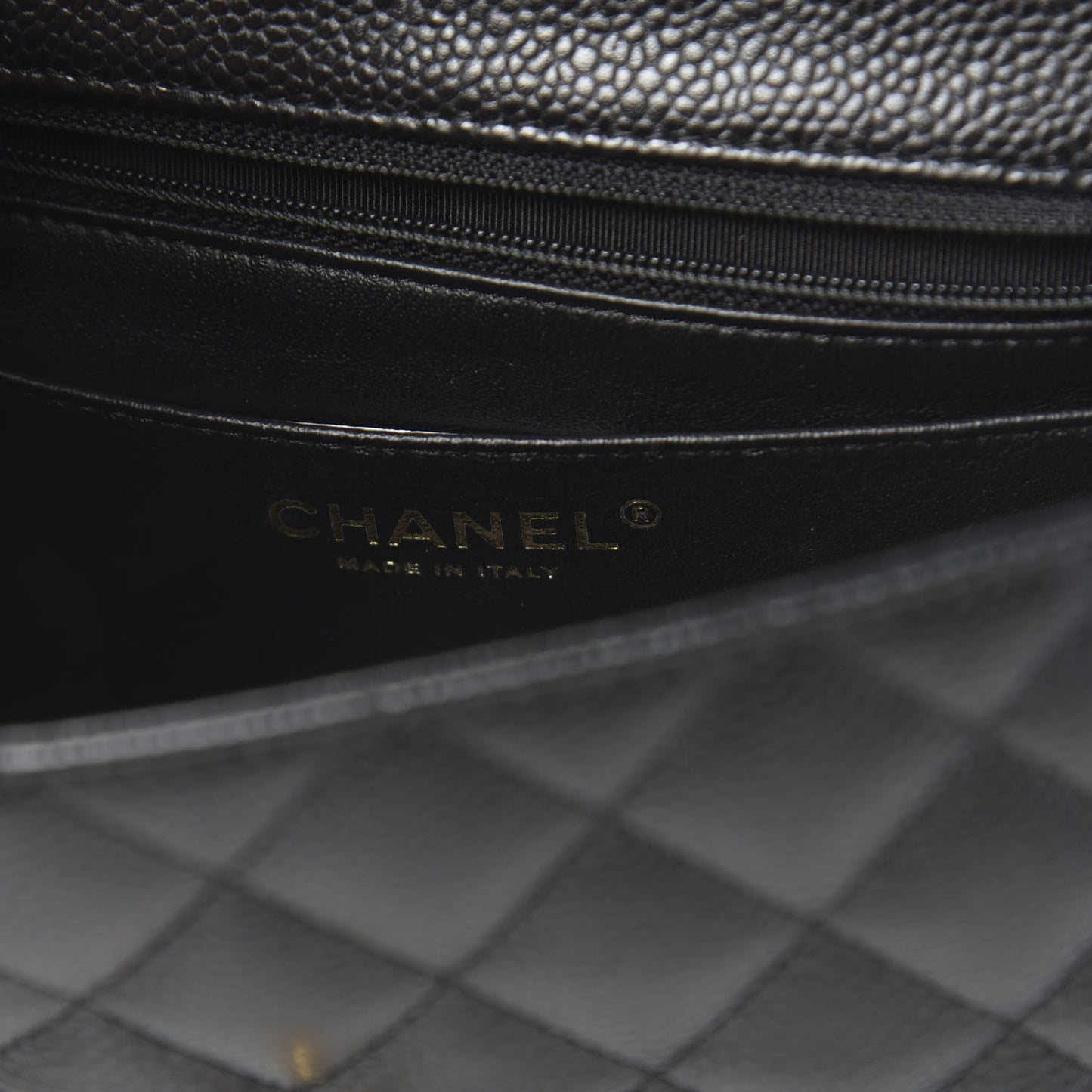 Caviar Quilted Mini Rectangular Flap Black