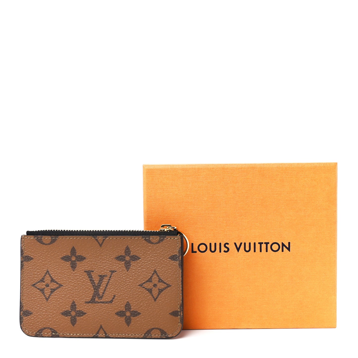 Reverse Monogram Zipped Romy Card Holder