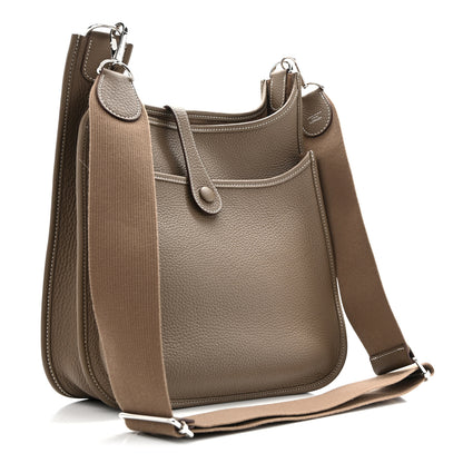 Hermes Taurillon Clemence EVELYNE III PM Etoupe 3 of 10