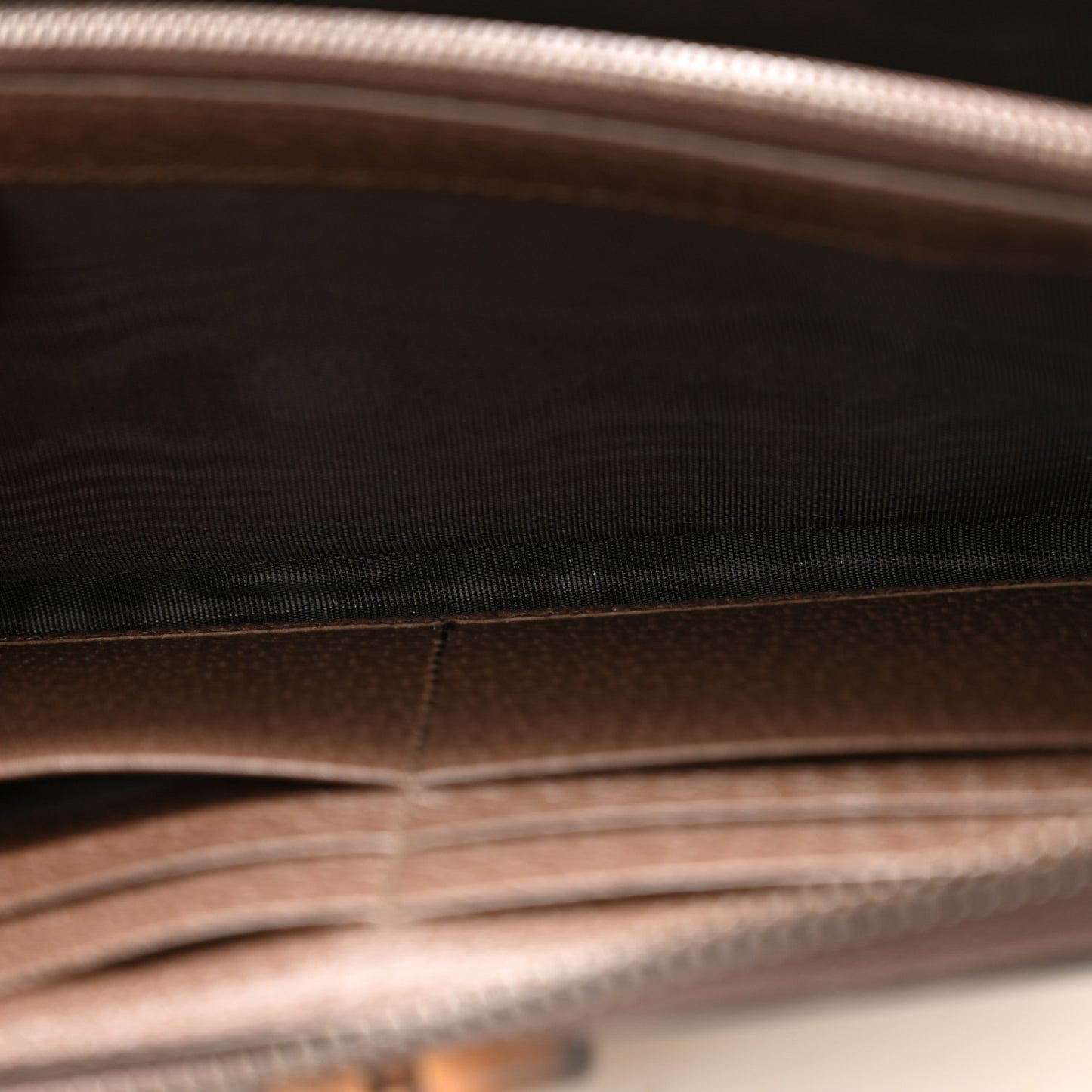 Monogram Jumbo GG Textured Dollar Calfskin Diana Zip Around Continental Wallet Camel Ebony New Acero