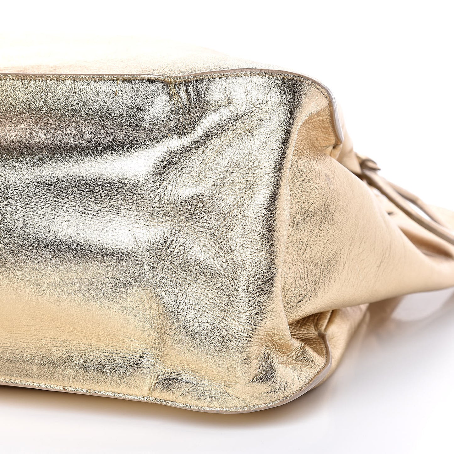 Nappa Soft Drawstring Tote Platino