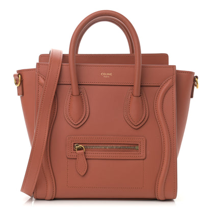 Celine Smooth Calfskin Nano Luggage Terracotta 1 of 10