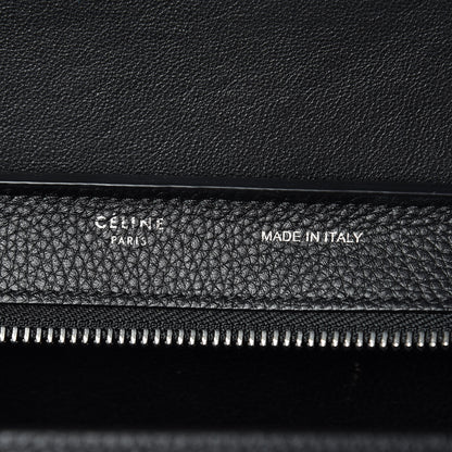Celine Drummed Calfskin Suede Small Trapeze Black 7 of 16