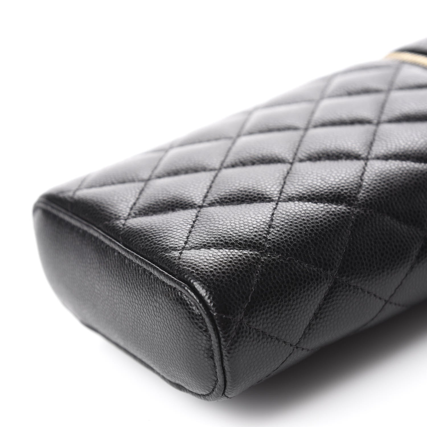 Chanel Caviar Quilted Phone Holder With Chain Black 7 of 10
