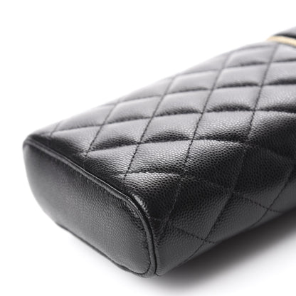 Chanel Caviar Quilted Phone Holder With Chain Black 7 of 10