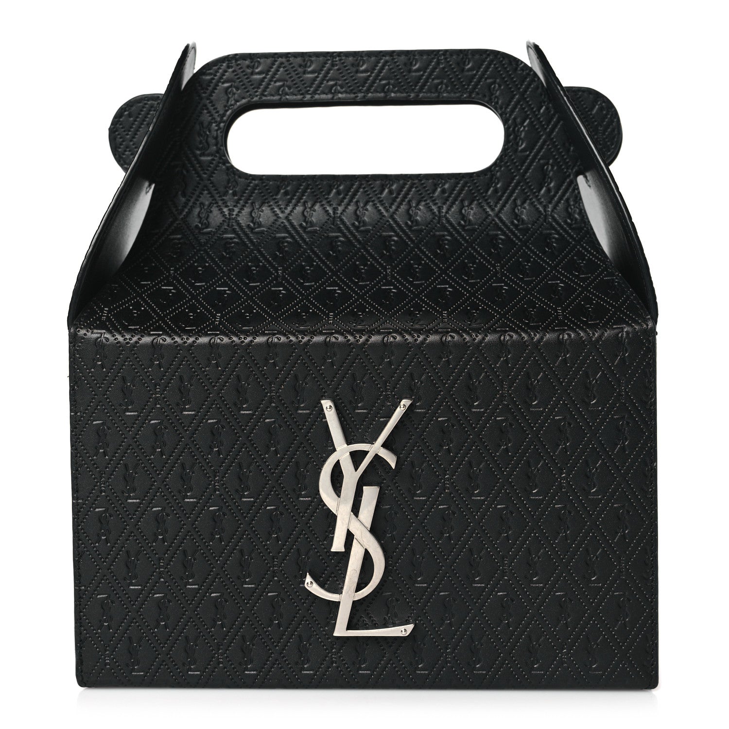 Saint Laurent Calfskin Monogram Take Away Box Black 1 of 9
