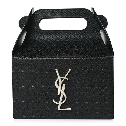 Saint Laurent Calfskin Monogram Take Away Box Black 1 of 9