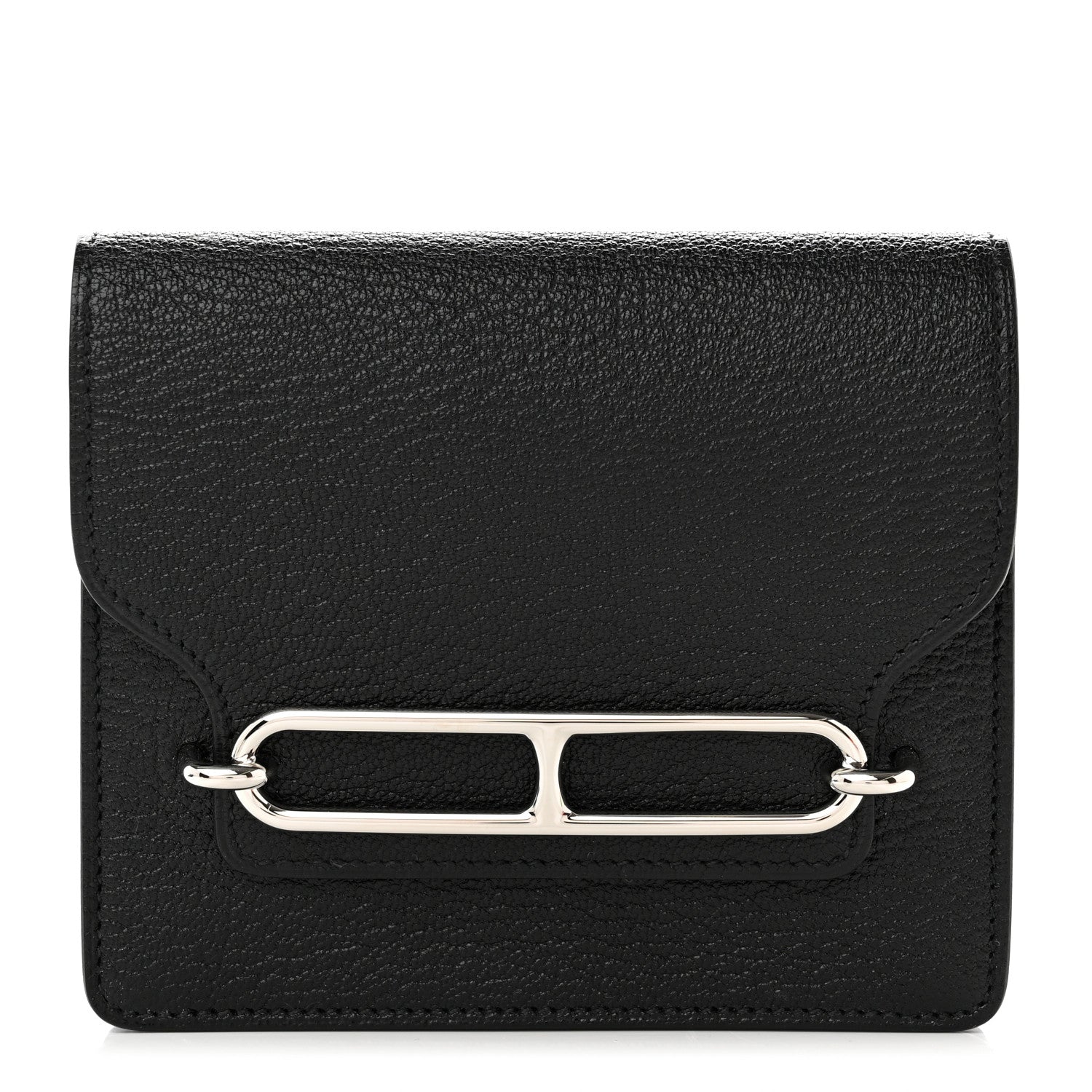 Hermes Chevre Mysore Roulis Slim Wallet Black 3 of 8