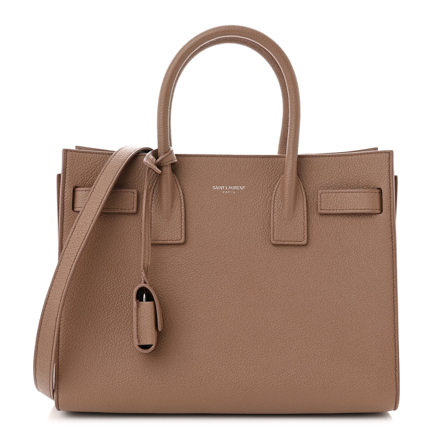 Grained Calfskin Baby Sac De Jour Taupe