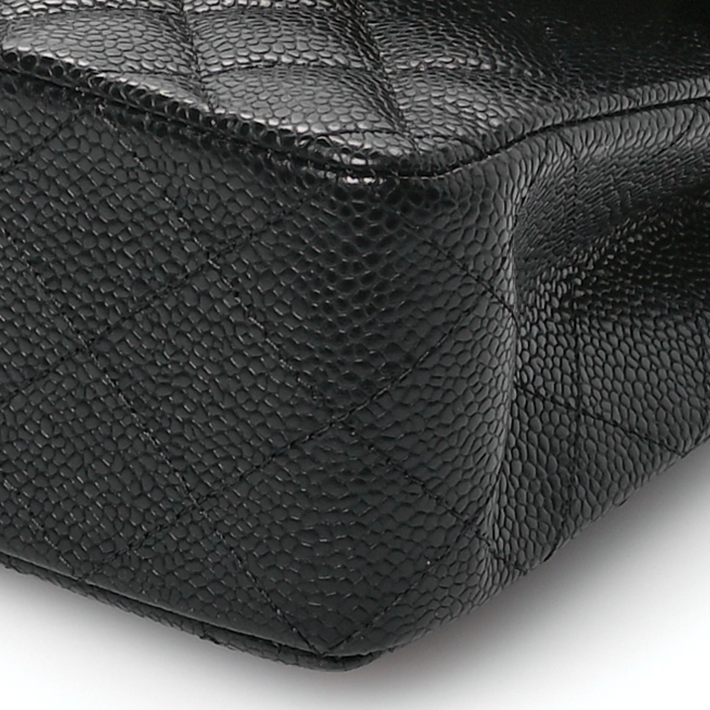 Caviar Quilted Small Double Flap Black