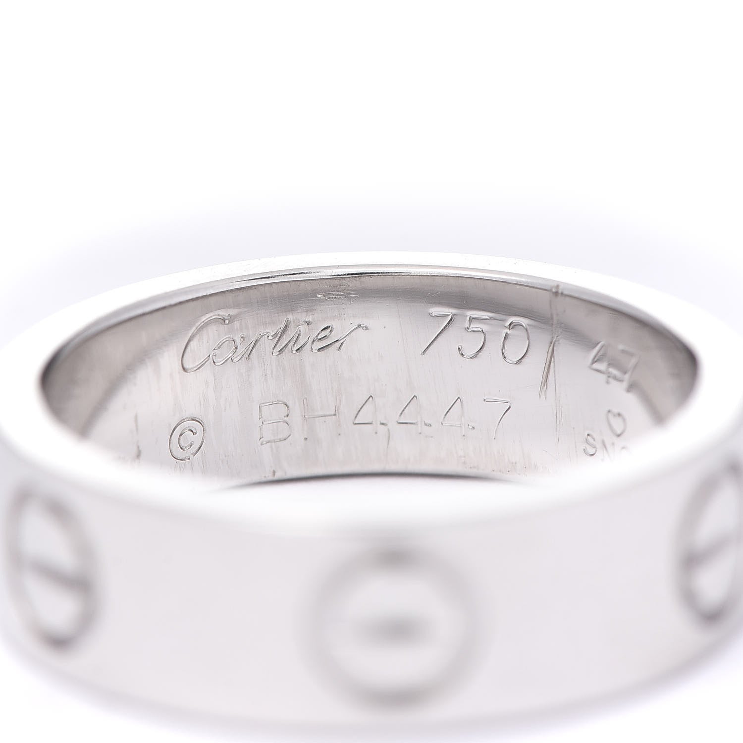 Cartier 18K White Gold 5.5mm LOVE Ring 47 4 4 of 4