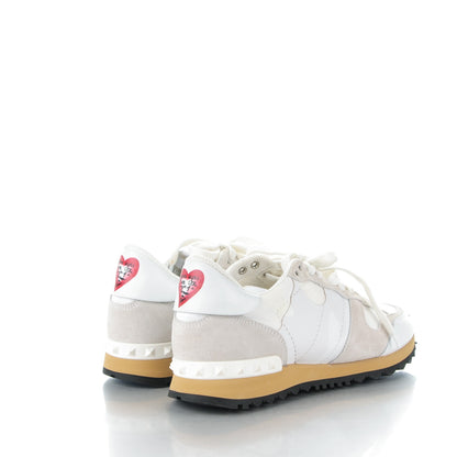 Valentino Garavani Fabric Suede L'Amour Womens Rockrunner Sneakers 39.5 White 4 of 10