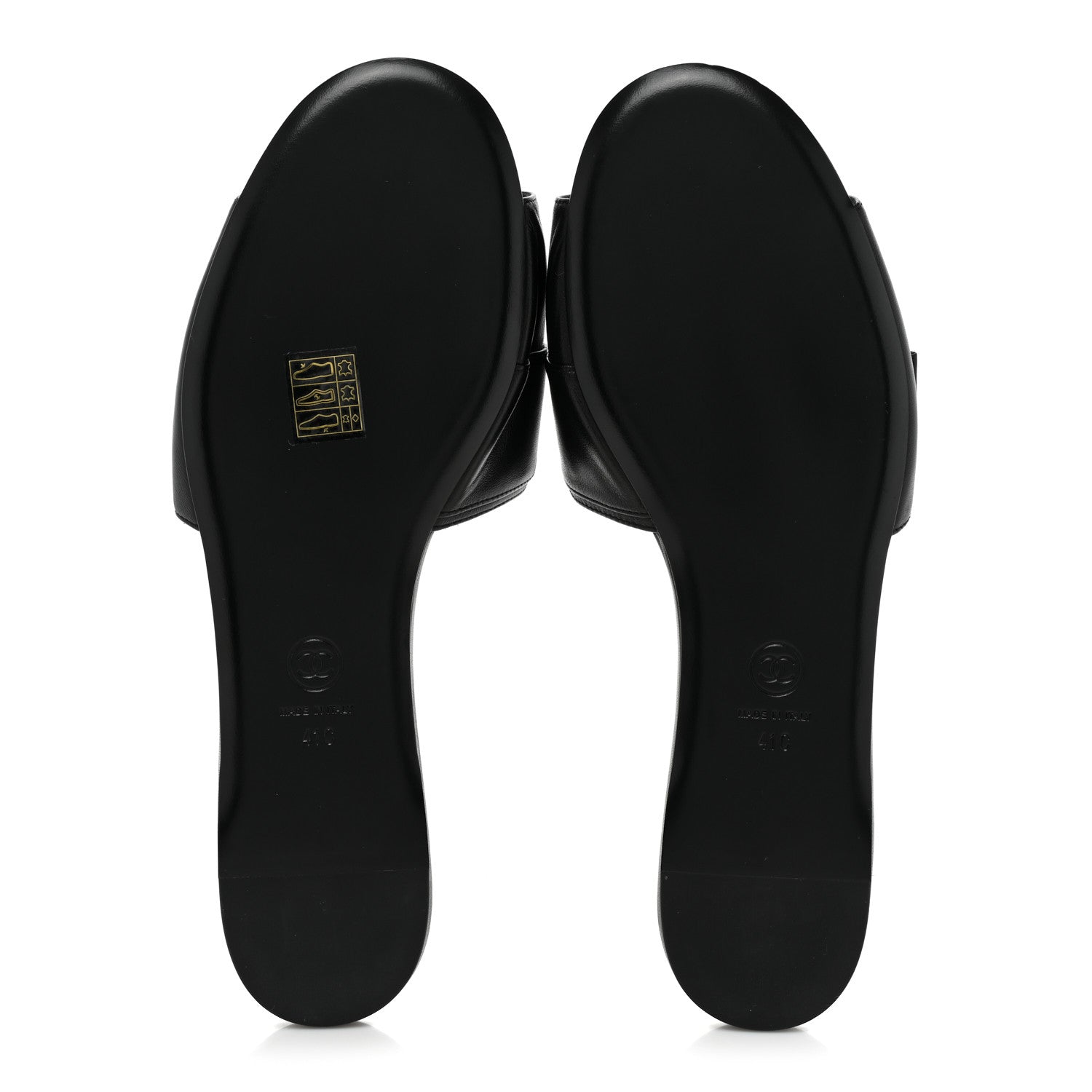 Chanel Lambskin Pearl Crystal CC Sandals 41 Black 5 of 9