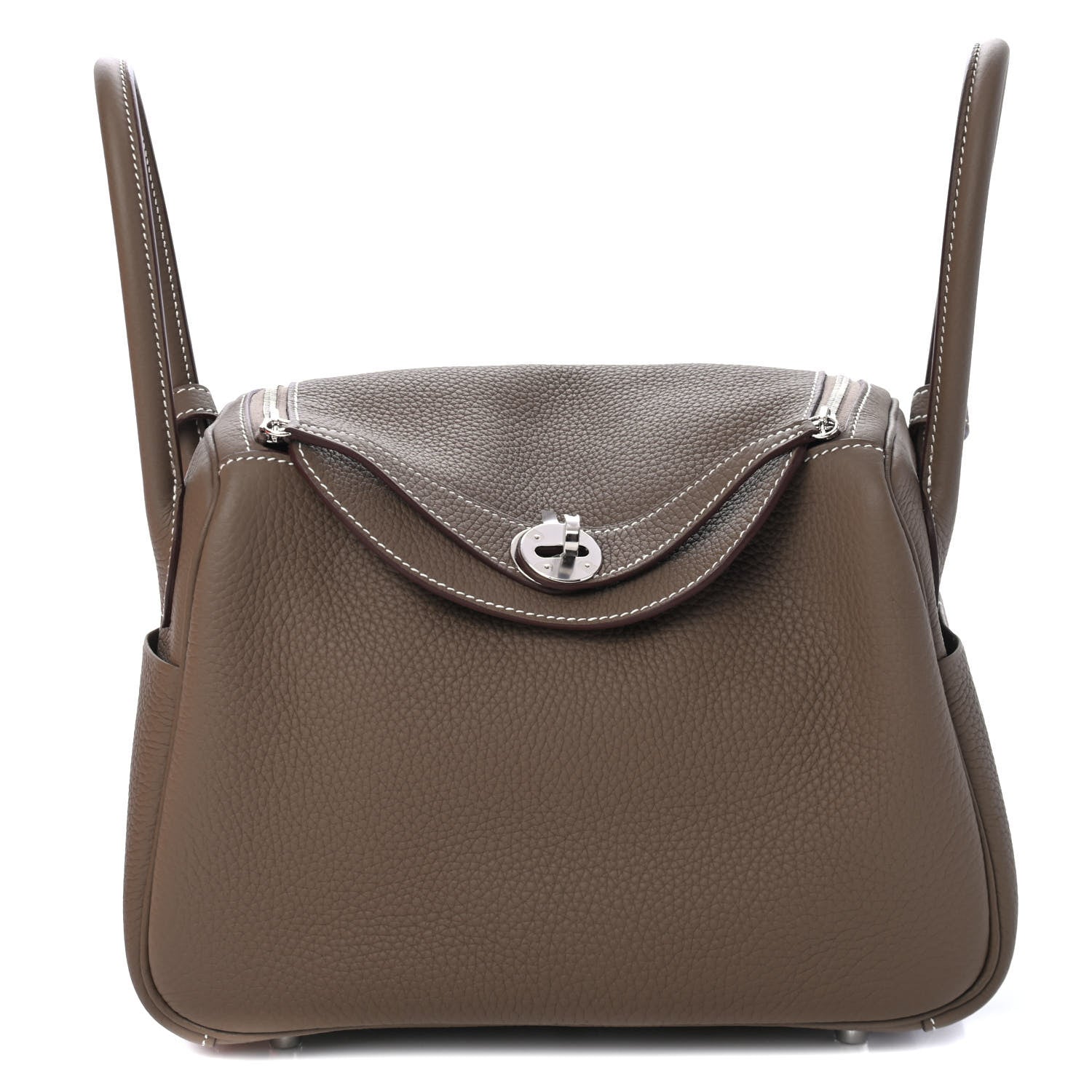Hermes Taurillon Clemence Lindy 26 Etoupe 1 of 4