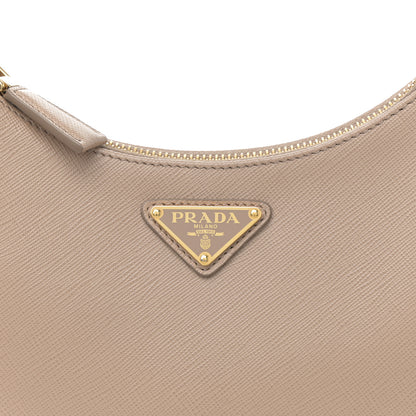 Prada Saffiano Lux Re-Edition Mini Shoulder Bag Cammeo 9 of 12
