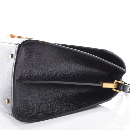 Saint Laurent Grain de Poudre Medium Classic Monogram Cassandra Top Handle Black Rouge Legion 9 of 12