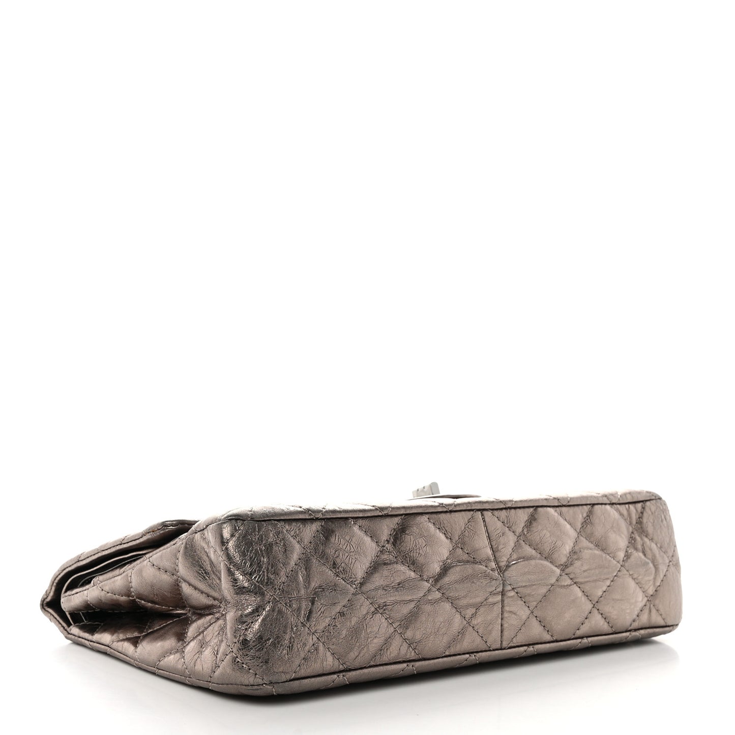 Metallic Aged Calfskin Quilted 2.55 Reissue 227 Flap Pewter