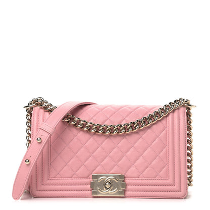 Chanel Caviar Quilted Medium Boy Flap Pink 1 of 22