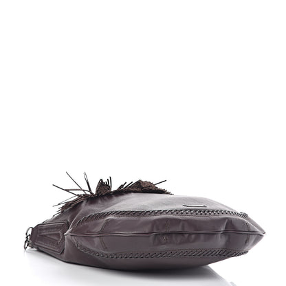 Burberry Grainy Calfskin Small Parade Tassel Hobo Plum 4 of 8