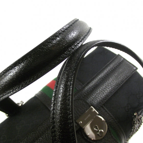 Gucci Monogram Treasure Boston Tote Black 5 of 11