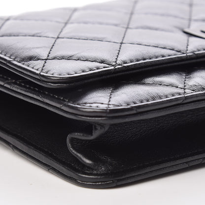 Chanel Aged Calfskin Quilted Reissue Wallet On Chain WOC So Black 10 of 12