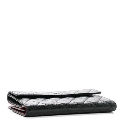 Chanel Caviar Quilted CC Long Double Wallet Black 4 of 7