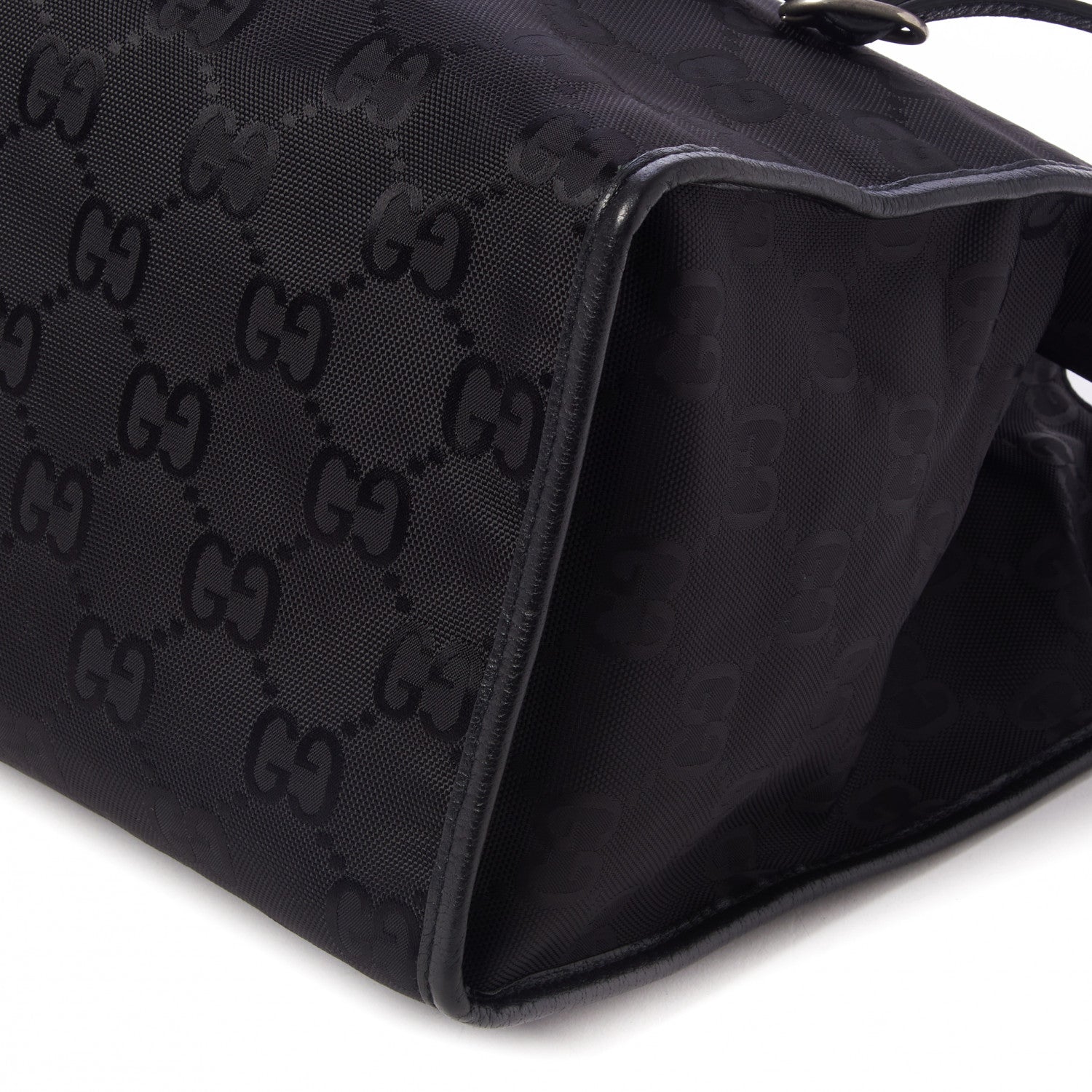 Gucci Econyl Nylon Monogram Large Off The Grid Tote Bag Black 5 of 9