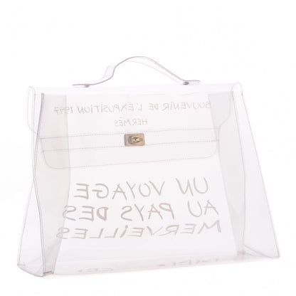 Hermes Vinyl Souvenir De L'Exposition Kelly Transparent 2 of 8