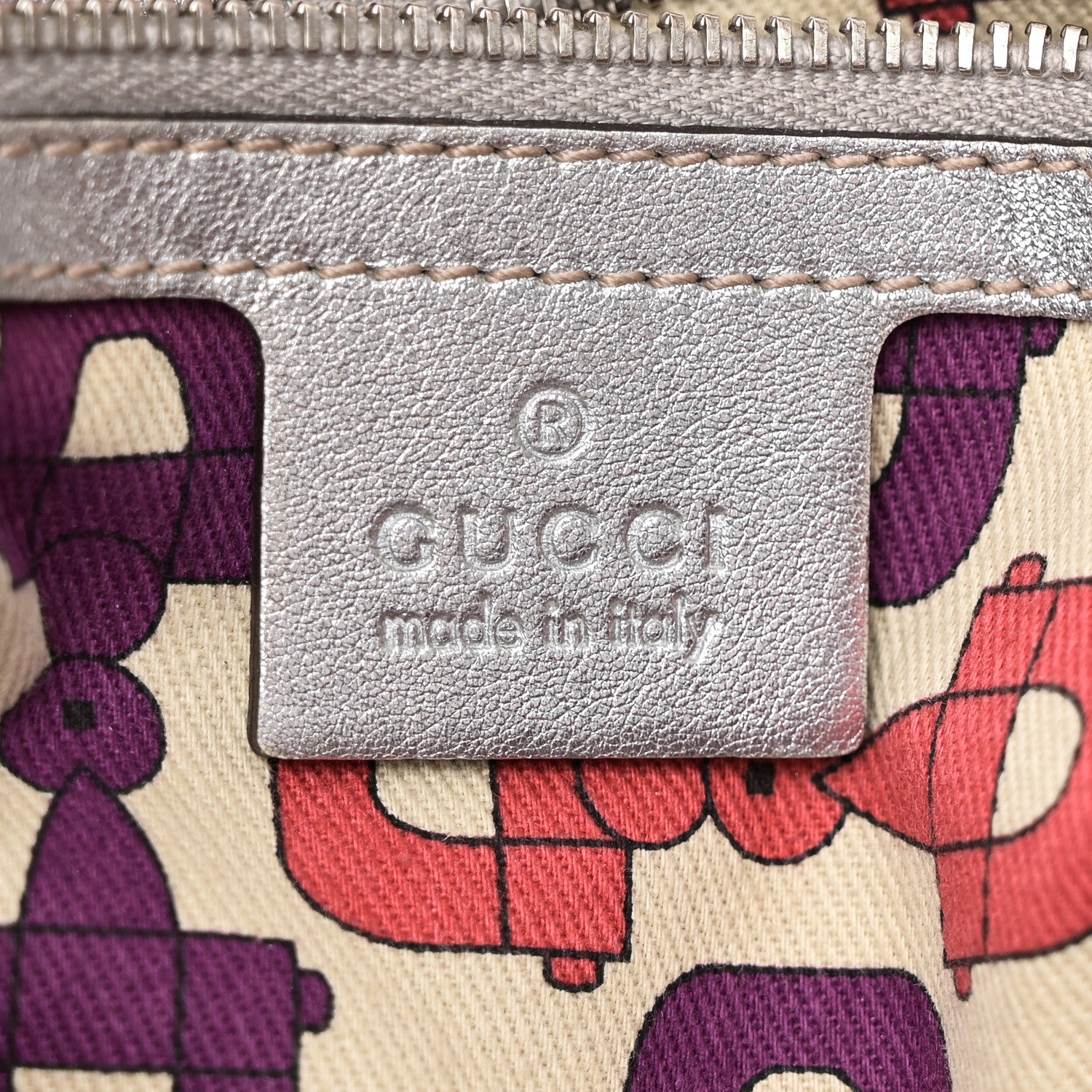 Gucci Metallic Guccissima Medium Britt Tote Silver 6 of 10
